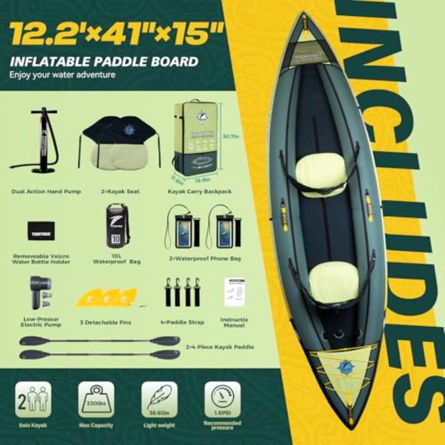 Kayak Gonfiabile da Turismo pe - Fishing Kayak Seat recensione e prezzo